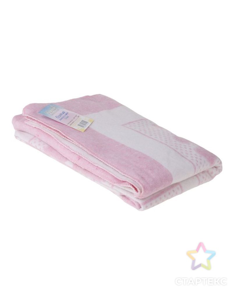 Одеяло жаккардовое "Барни", размер 100х140 см, хлопок, цвет белый/розовый арт. СМЛ-25338-1-СМЛ0972687 1