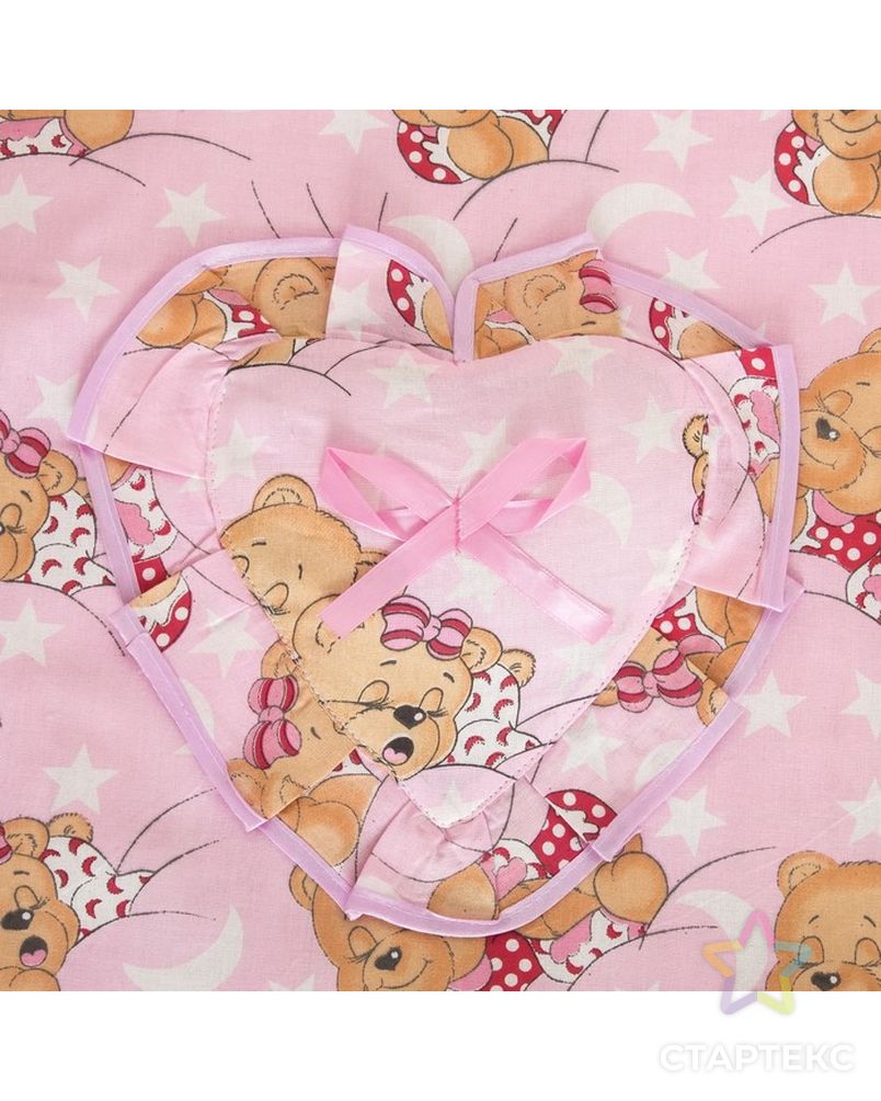 Заказать Бортик цельный "Спящий мишка", 4 части (2 части: 33х60 см, 2 части: 33х120 см), цвет розовый (арт. 512) арт. СМЛ-25410-1-СМЛ0988095 в Новосибирске