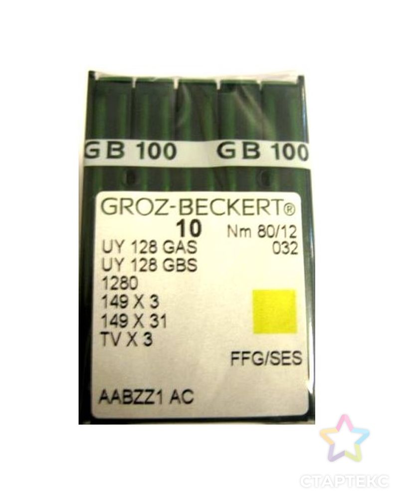 Игла Groz-beckert UYx128 GAS FFG/SES № 100/16 арт. ТМ-6284-1-ТМ-0015297 1