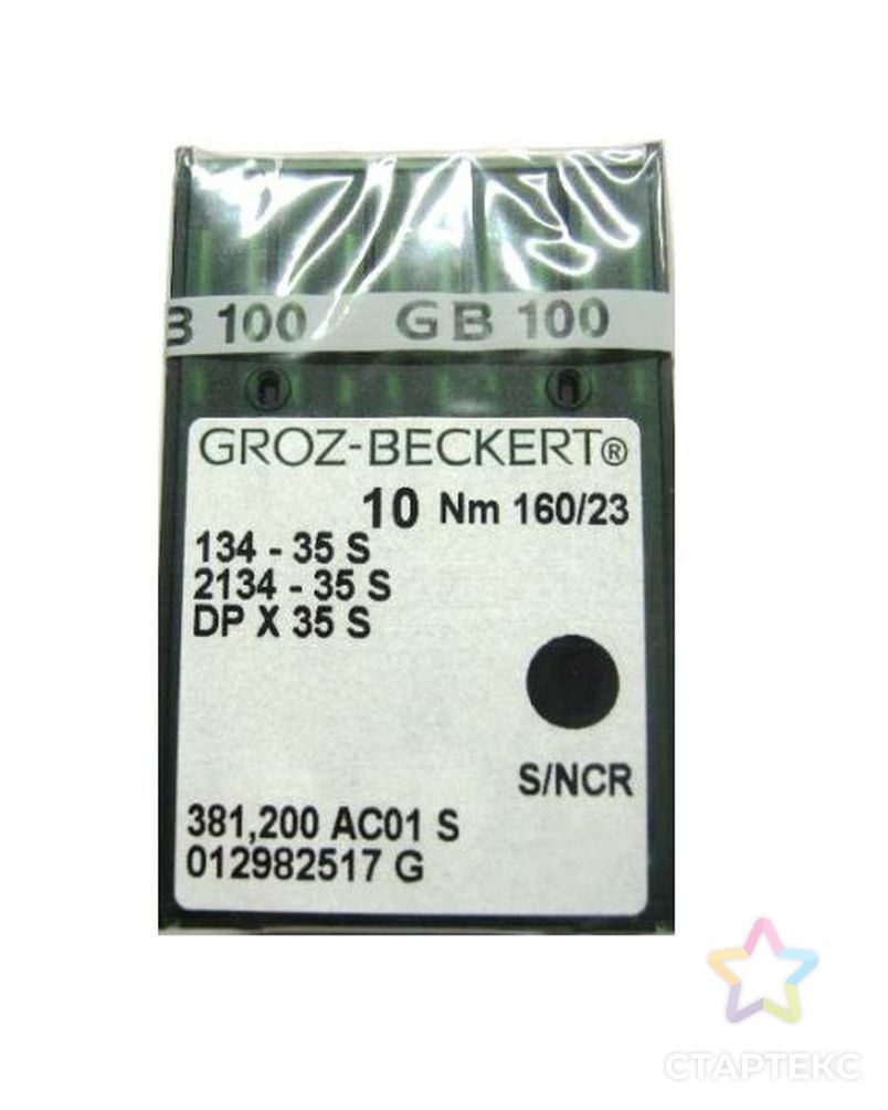 Игла Groz-beckert DPx35 S (134x35 S) № 160/23 арт. ТМ-6483-1-ТМ-0018083 1