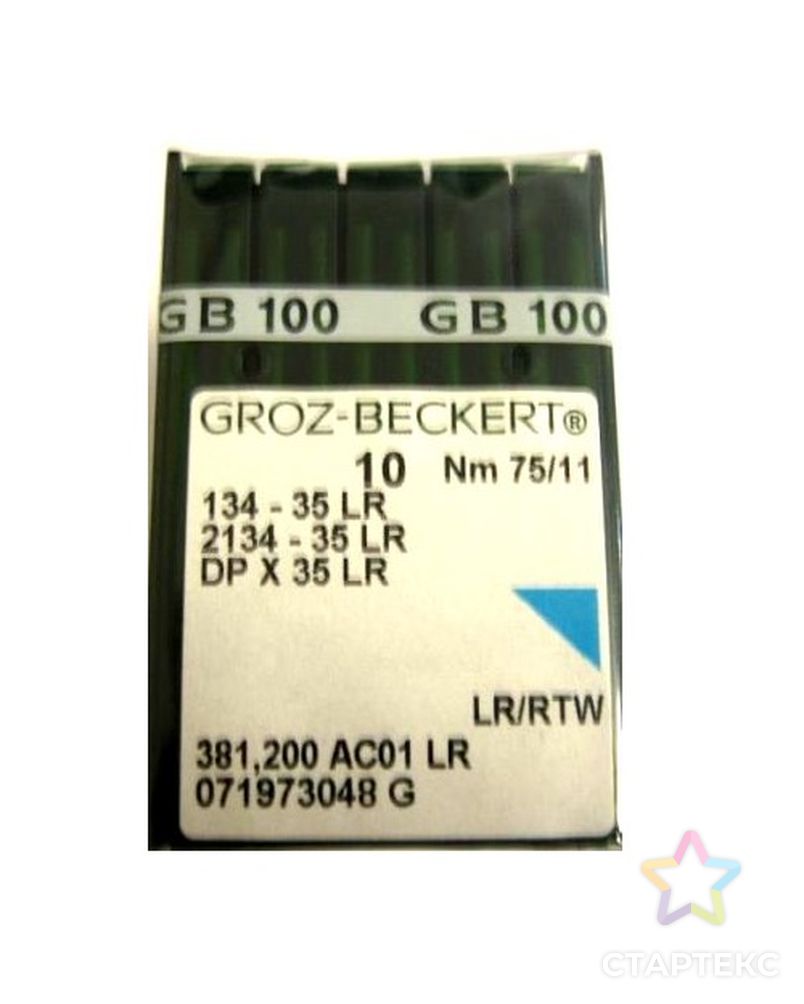 Игла Groz-Beckert DPx35LR (134x35LR) № 80/12 арт. ТМ-6830-1-ТМ-0024200 1